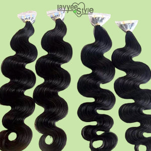 LayyeeStyle Raw Virgin Body Wave Tape-in Extensions