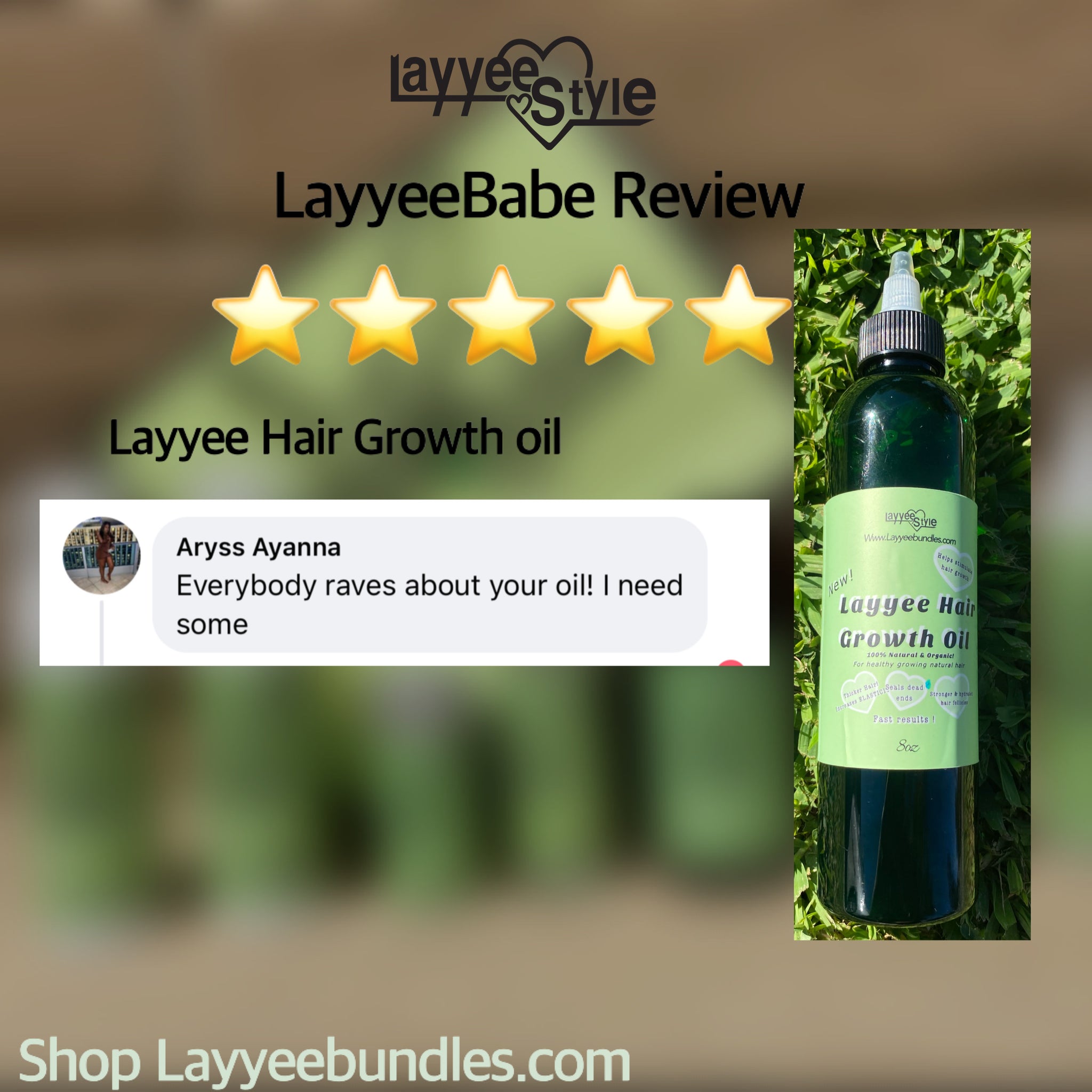 Layyee Hair Growth Oil 8oz (M)