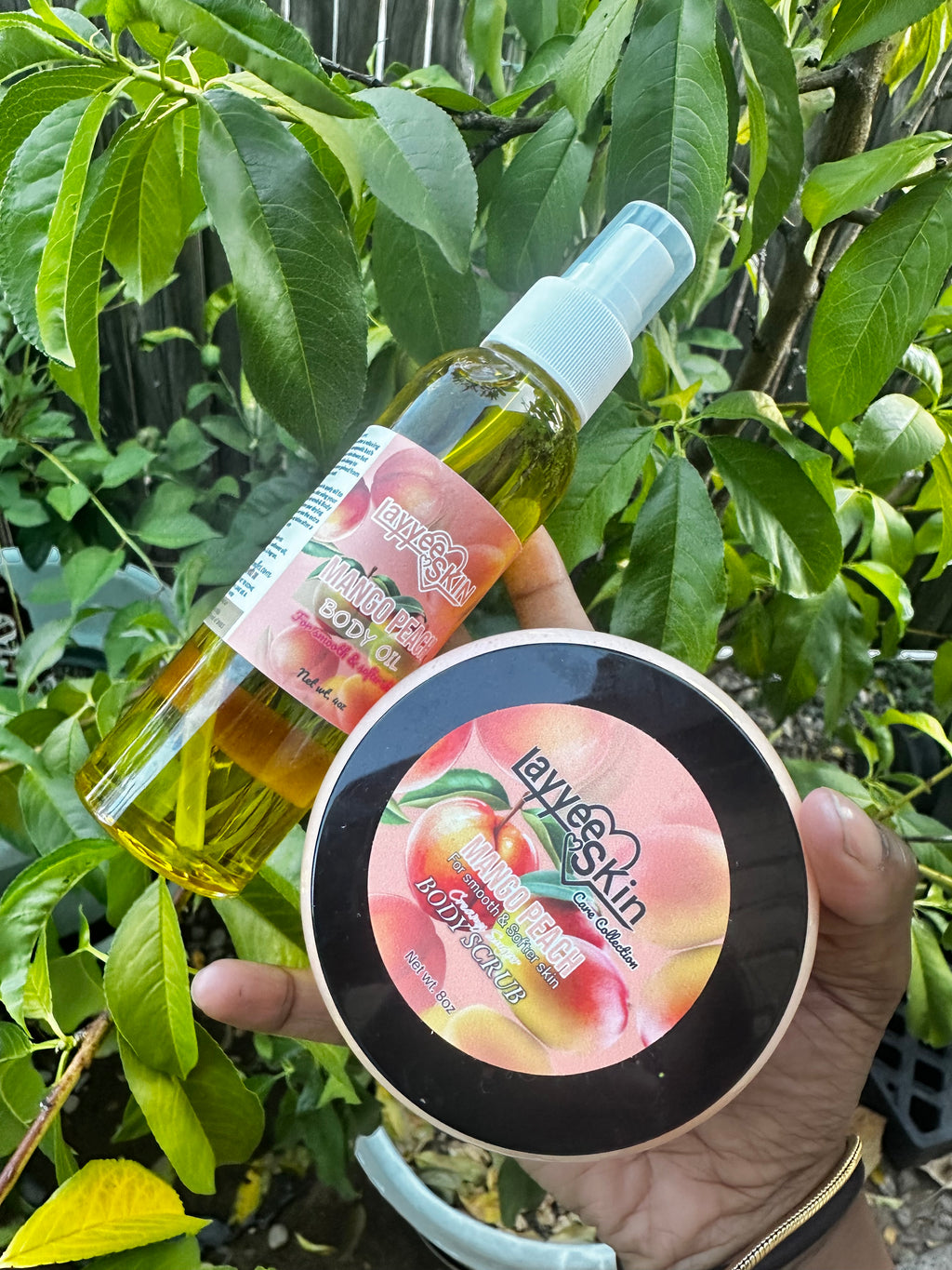 Mango peach body scrub set